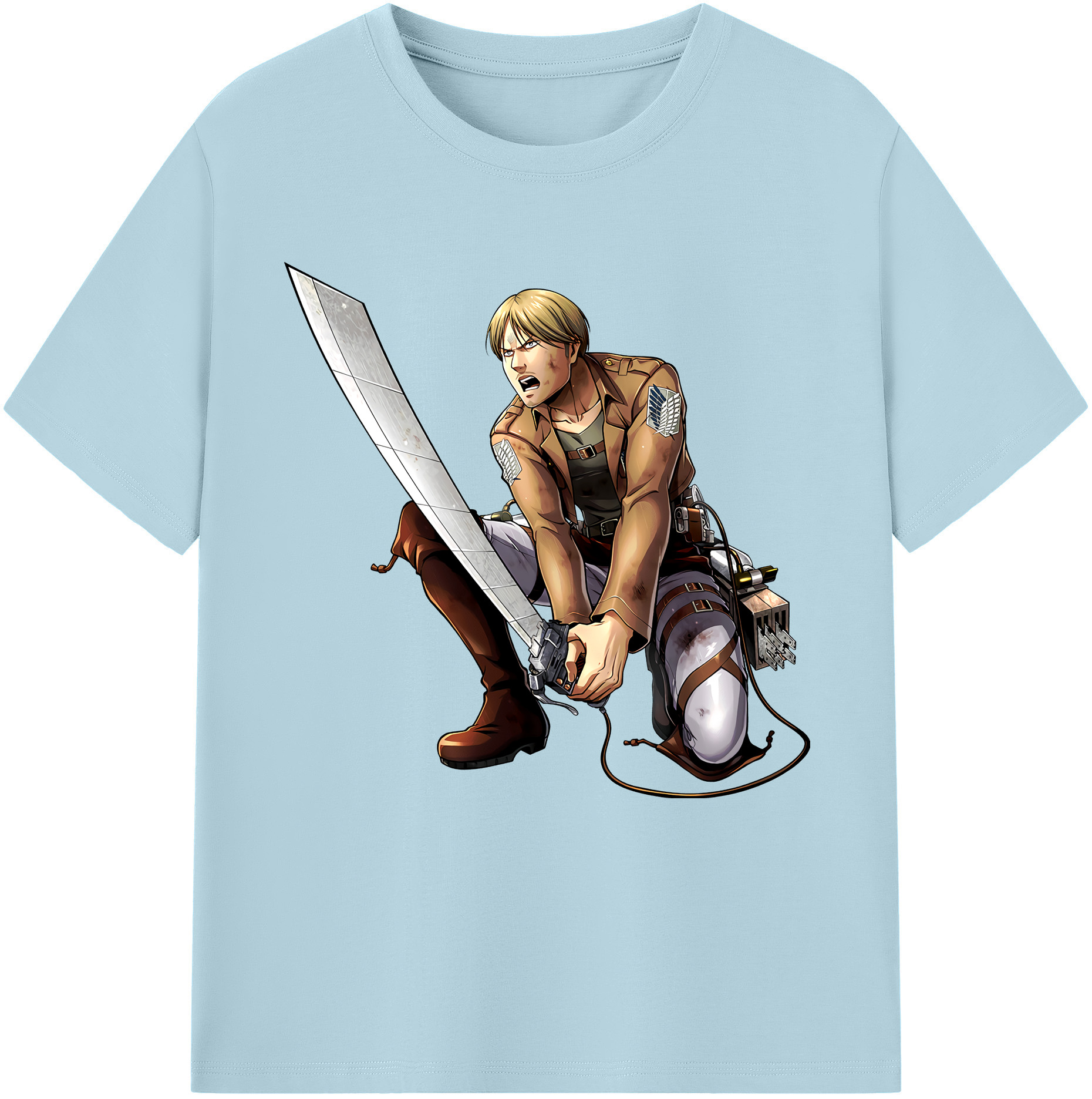 （画像用） 進撃の巨人 ミケ·ザカリアス Attack on Titan Mike Zakarius 綿100％半袖Tシャツ（フロントプリント）